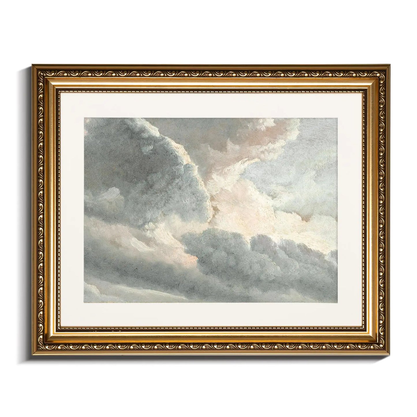 Retro Gold Framed Meadow Wall Art